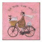 Canvas Sam Toft Go Your Own Way z Ernestem na rowerze