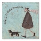 Canvas Sam Toft Small Sausage Walking Ernest na spacerze z jamnikiem