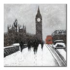 Pałac Westminsterski w Londynie na krajobrazie Snow Men Westminster Bridge