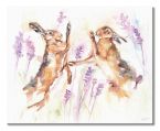 Dwa zające na obrazie Spring Hares