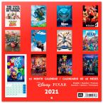 Tył kalendarza 2021 Bajki Pixar