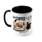 Ceramiczny kubek z wypełnieniem Friends Coffee is Life