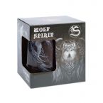 Oryginalny kufel zapakowany w eleganckie czarne pudełko z wilkiem wolf spiral