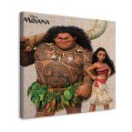 Vaiana i Maui na canvasie z filmu Vaiana: skarb oceanu