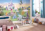 Pokój dla dziecka z fototapetą Disneya - Zamek Księżniczek