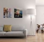 Obraz na płótnie Venise et le Lido wiszący w pokoju na białej ścianie nad kanapą