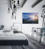 Obraz na płótnie Banff, Canada wiszący na białej ścianie w sypialni znajdującej się na antresoli