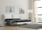 Obraz na płótnie Flatiron, New York wiszący w nowoczesnej sypialni nad białym łóżkiem