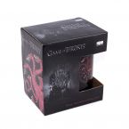 Zapakowany w oryginalne pudełko markowy czarny kufel z herbem Targaryenów