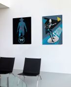 Obraz na płótnie z Mrożonem z Iniemamocnych 2 powieszony w sali konferencyjnej na śnieżnobiałej ścianie