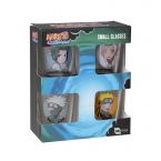 Szklane kieliszki z Naruto w kolorowym pudełku