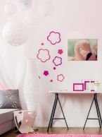 Canvas Różowy flaming w dziewczęcym pokoju