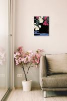 Obraz na płótnie Chrysanthemum and Running Water powieszony w salonie