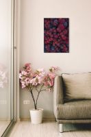 Płócienny obraz Barwy Jesieni powieszony w salonie nad kanapą