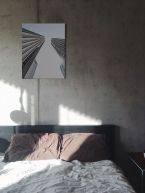 Obraz na płótnie wieżowce Skyscrapers powieszony w sypialni nad łóżkiem