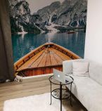 Tapeta papierowa Górskie jezioro w salonie