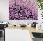 Fototapeta Kwitnące drzewo w kuchni nad blatem