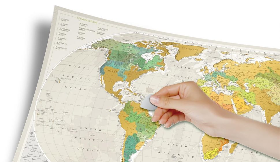 Zdrapywanie mapy zdrapki Geography World