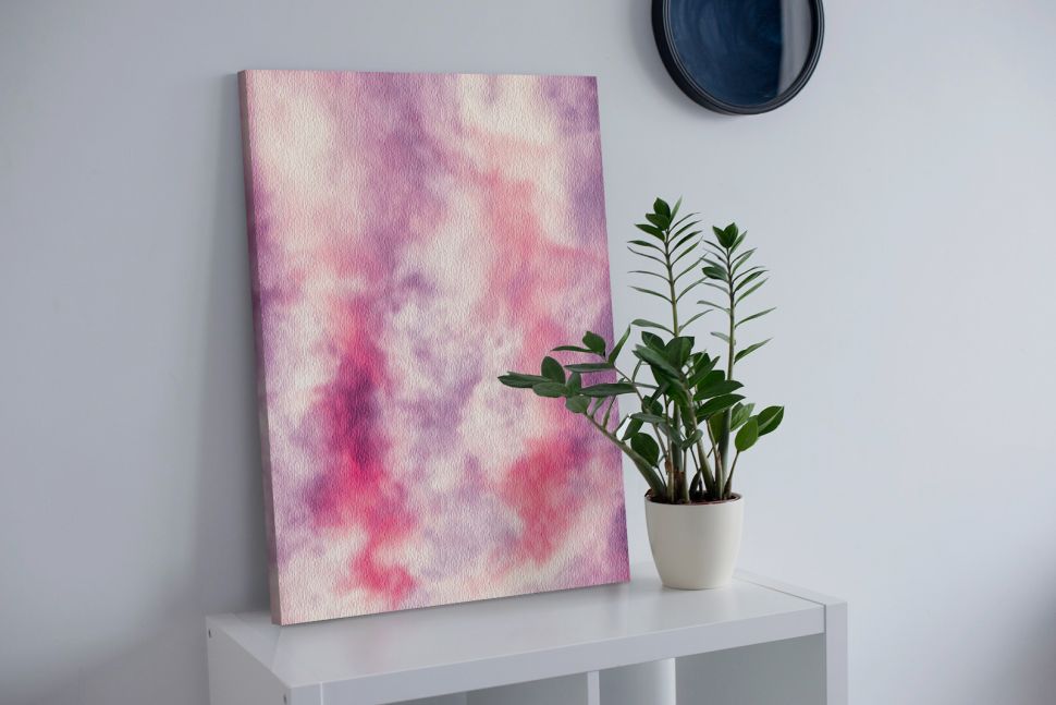 Obraz na płótnie Blur cloudy Milky Way przedstawiający abstrakcję stojący na białej szafce