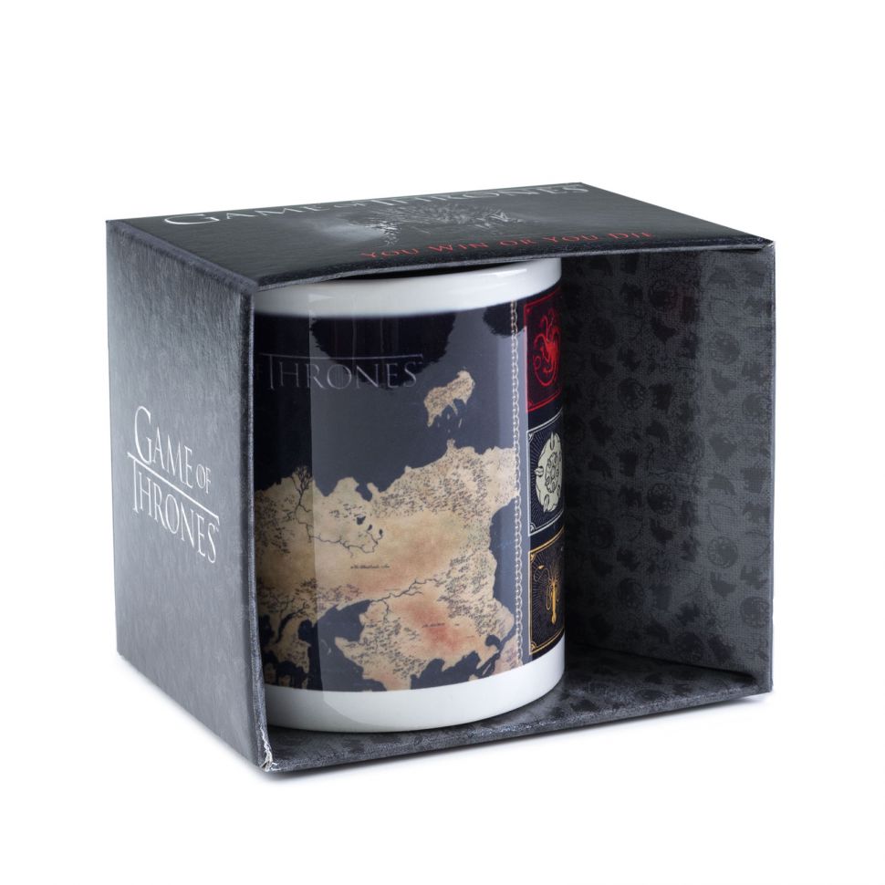 Licencjonowany kubek z Gry o Tron z mapą Westeros w oryginalnym pudełku