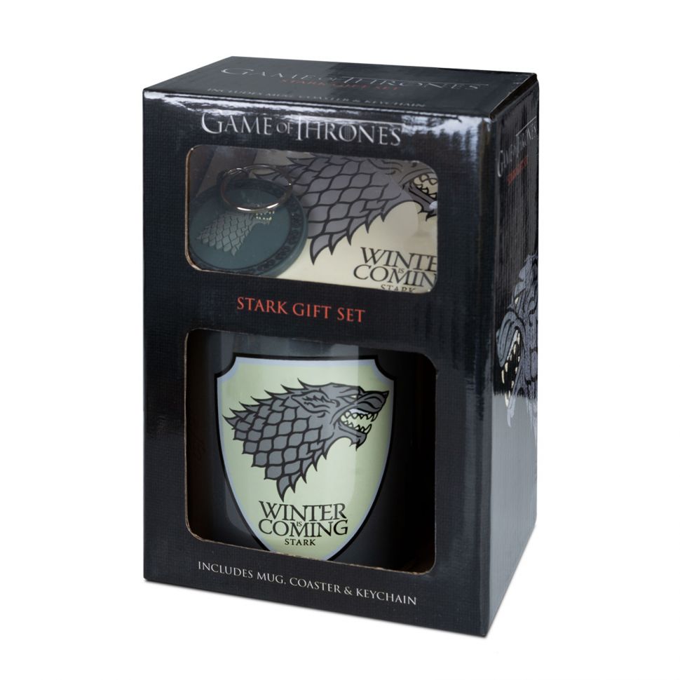 Zestaw prezentowy Game Of Thrones Stark zapakowany w oryginalne pudełko z okienkiem