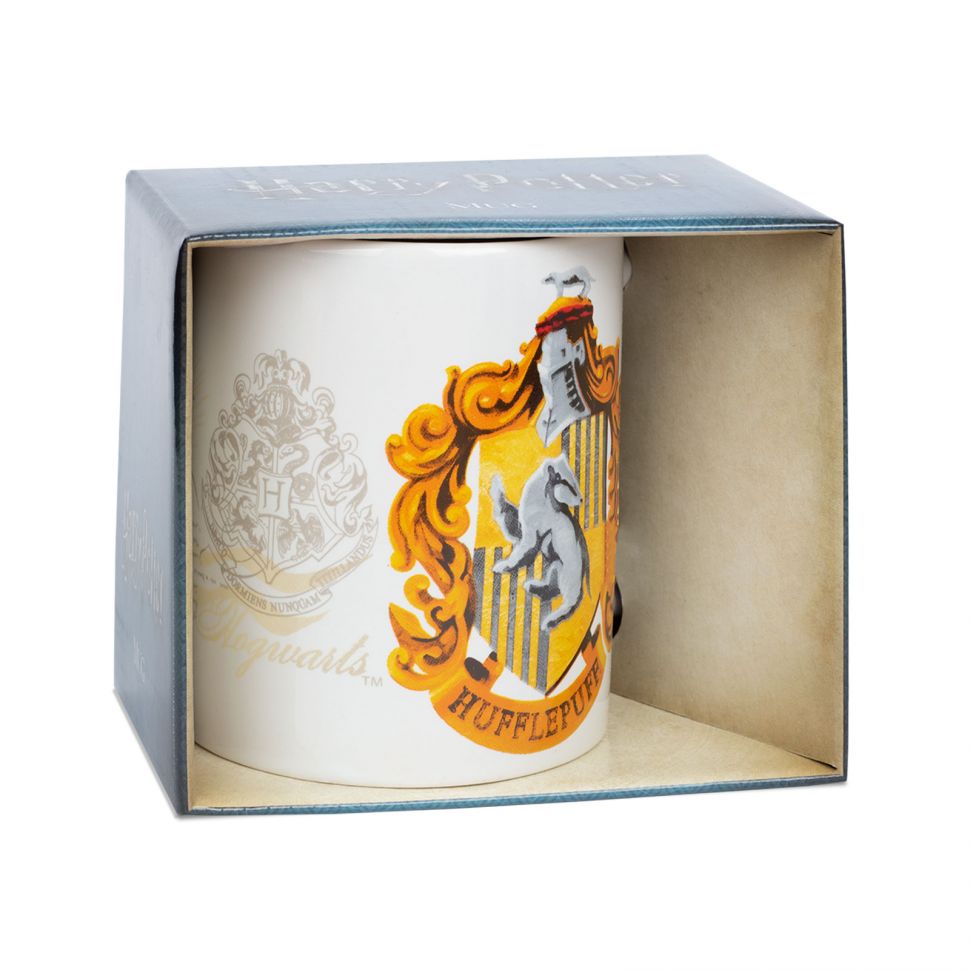 Ceramiczny kubek z herbem Hufflepuff w oryginalnym pudełku