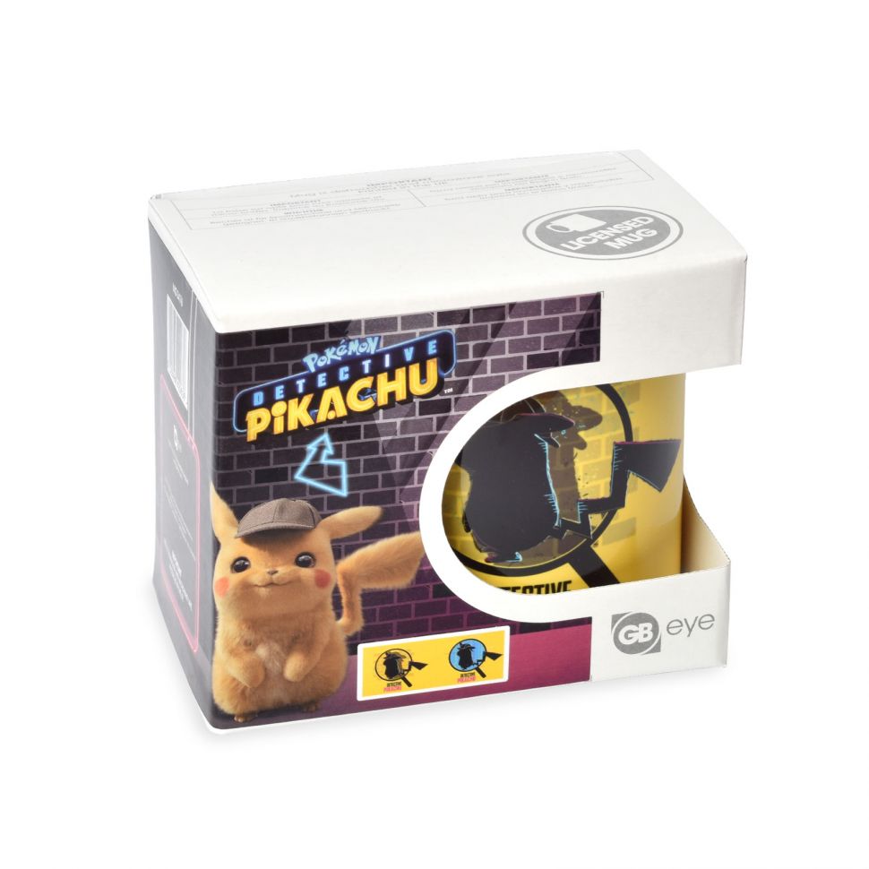 Kubek z uchem Detective Pikachu Magnified w kolorowym pudełku