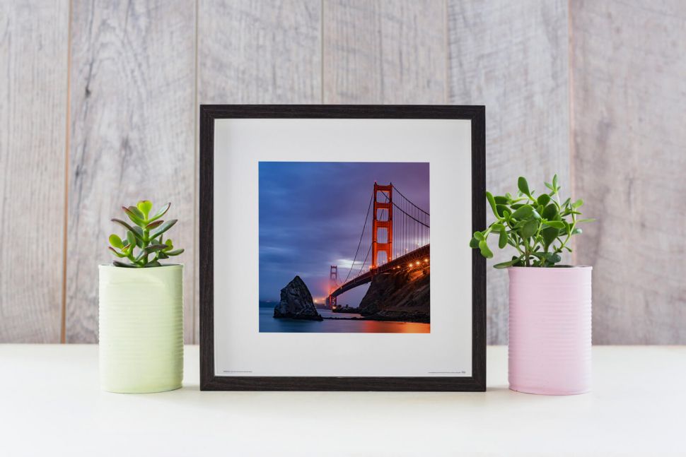 Plakat Most Golden Gate w czarnej ramce drewnianej