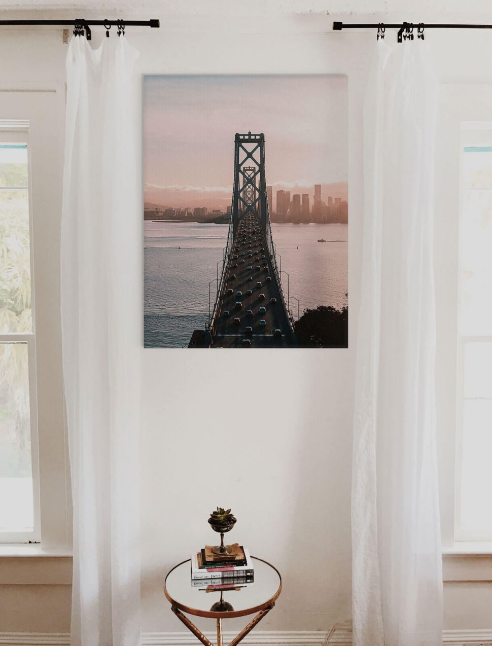 Obraz na płótnie Most w San Francisco powieszony na białej ścianie