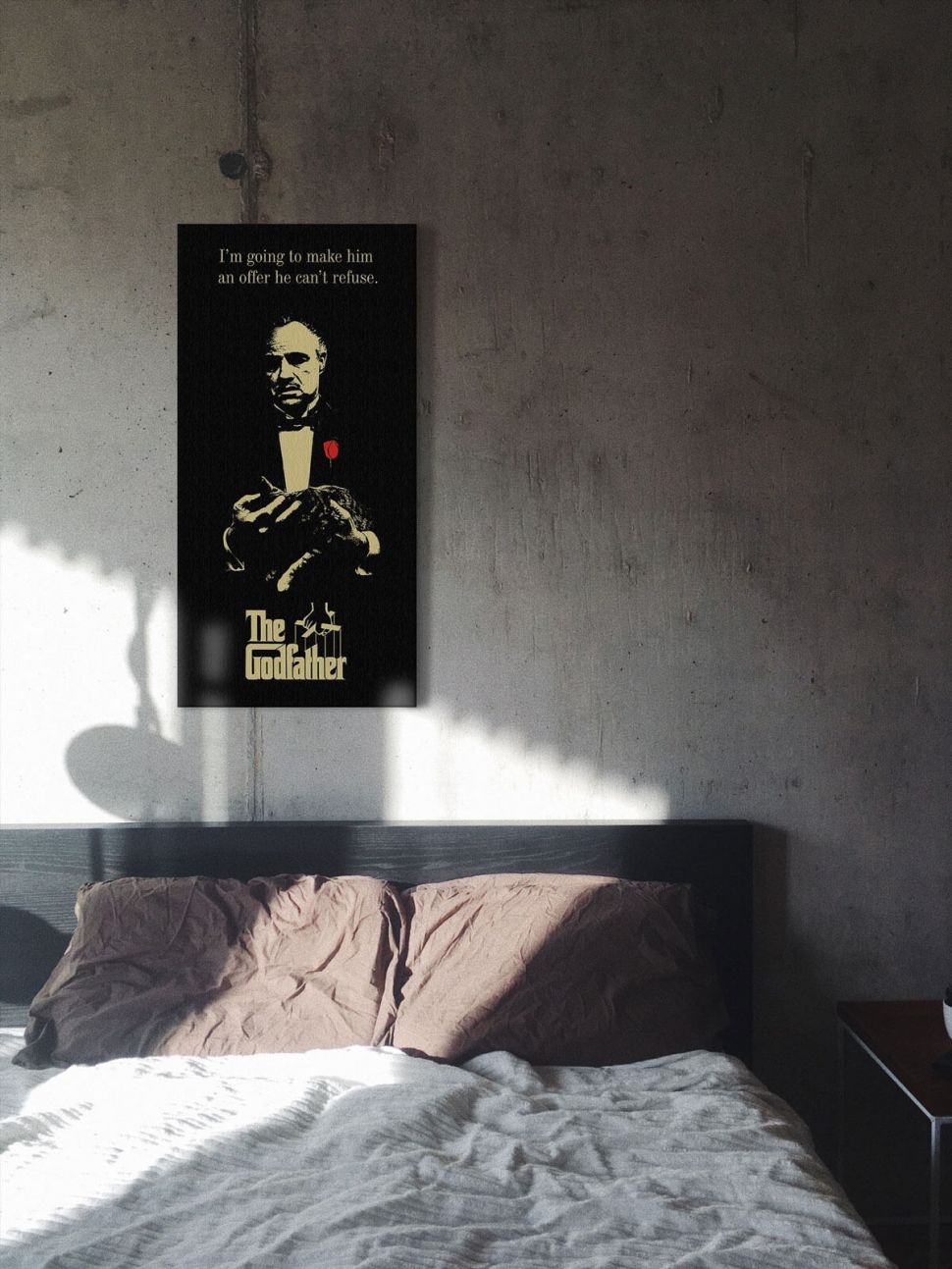 Canvas z filmu The Godfather Ojciec Chrzestny powieszony w sypialni nad łóżkiem