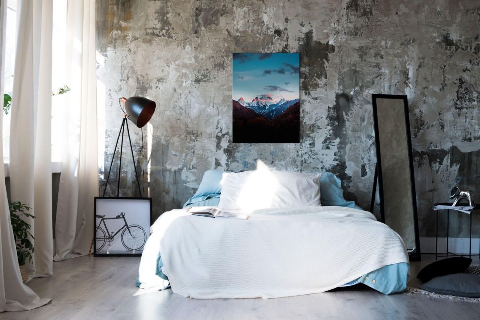 Canvas z pejzażem Górskie widoki powieszony w sypialni nad łóżkiem