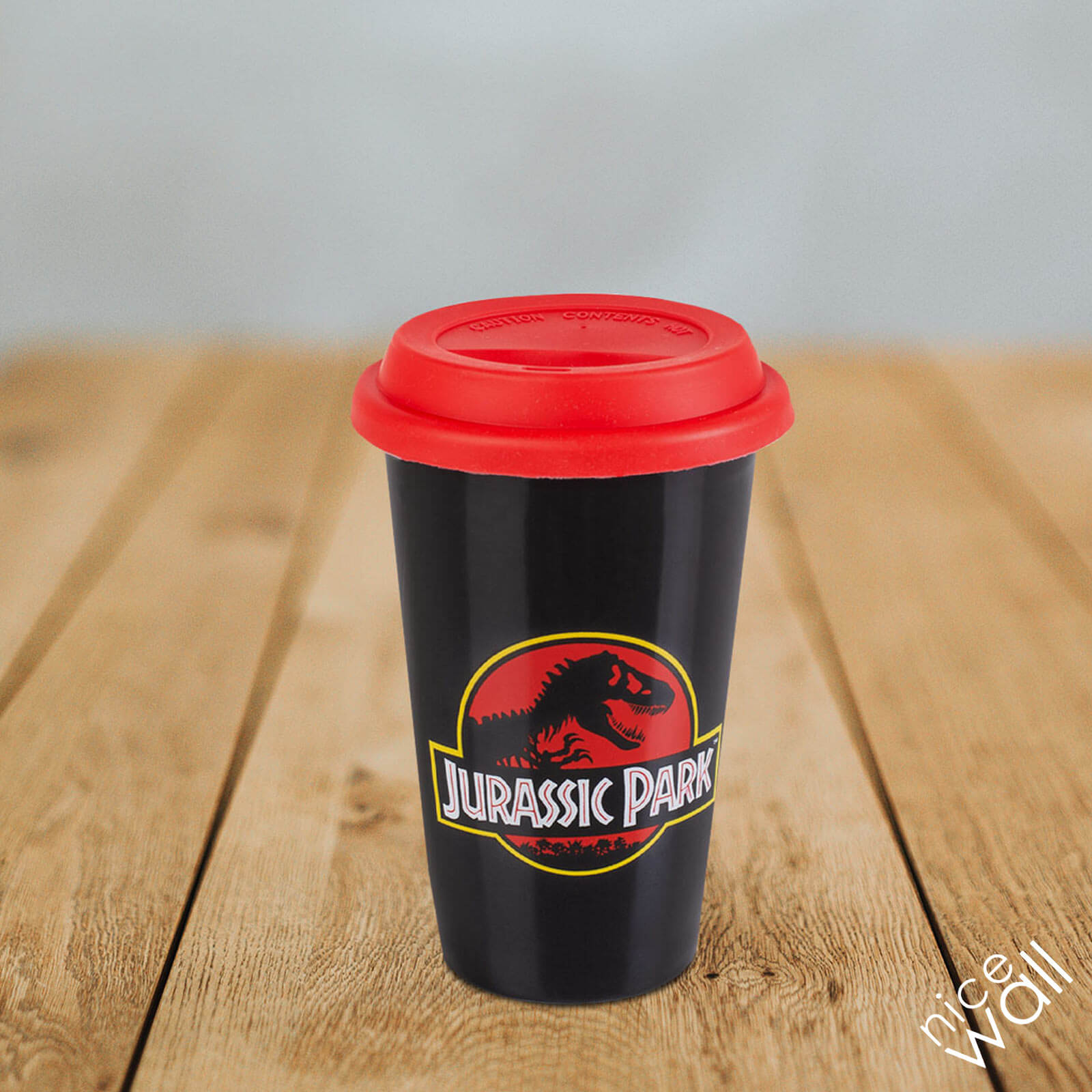 Kubek podróżny z logo Jurassic Park