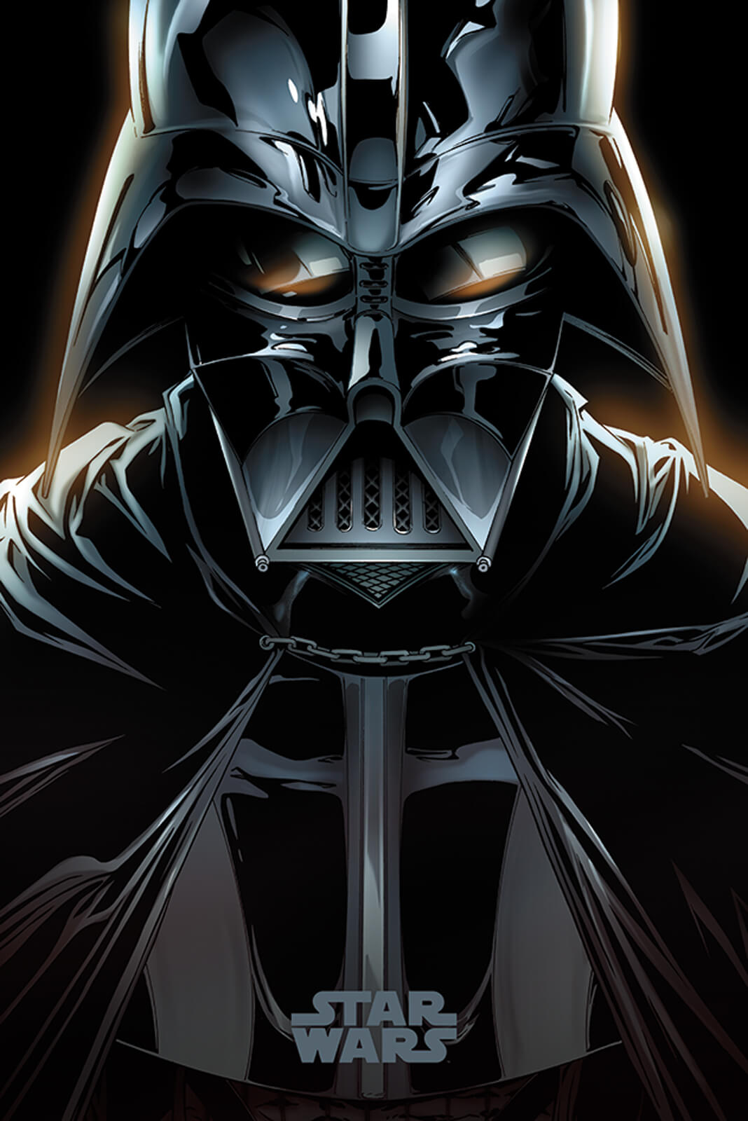 Plakat z komiksowym Vaderem