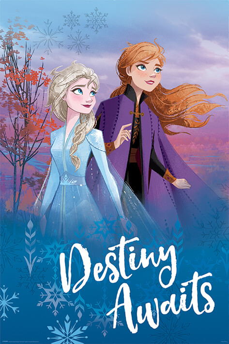 Poster Frozen II z Anną i Elsą