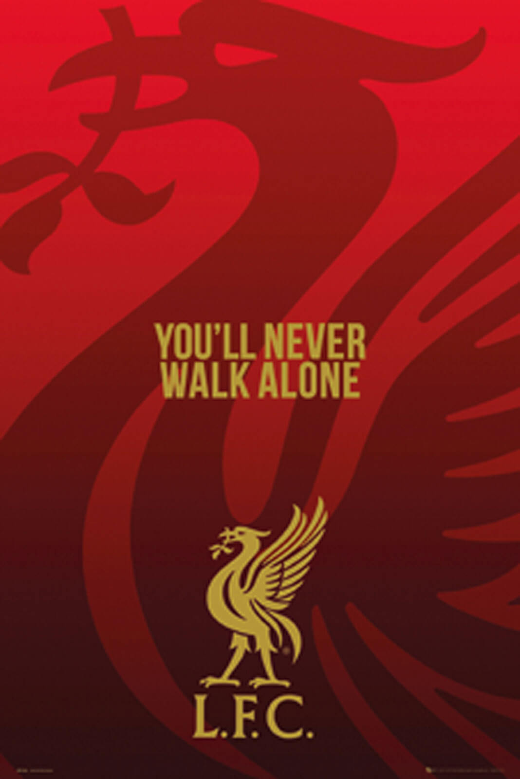 Plakat z godłem klubu Liverpool