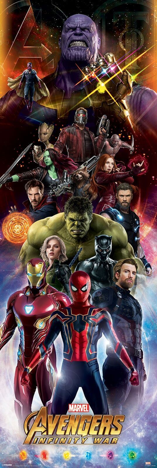 Plakat na ścianę z bohaterami filmu Avengers wojna bez granic