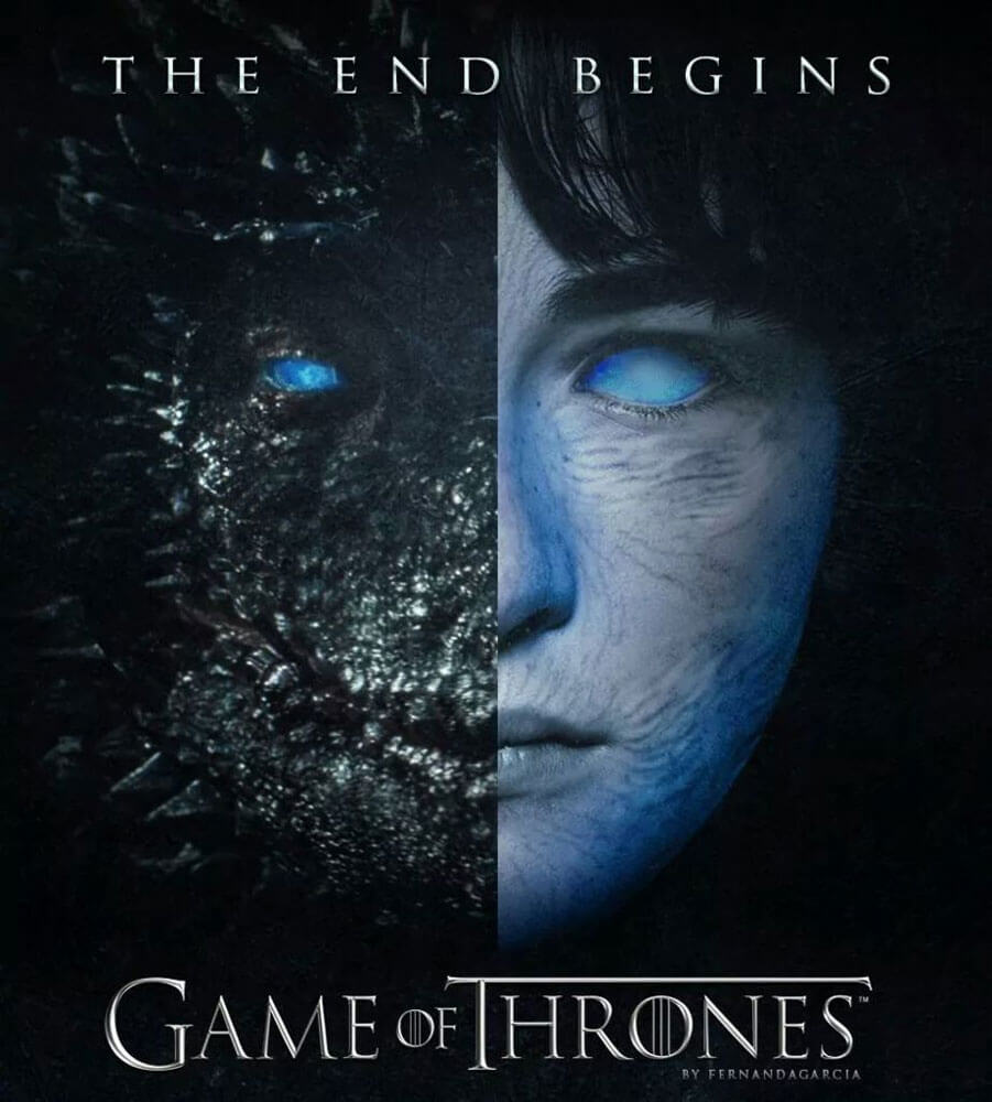 plakat Brana Starka i smoka z gry o tron
